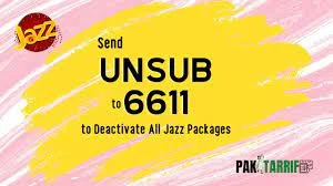 how to unsubscribe jazz package